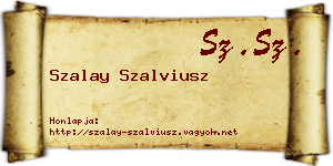 Szalay Szalviusz névjegykártya